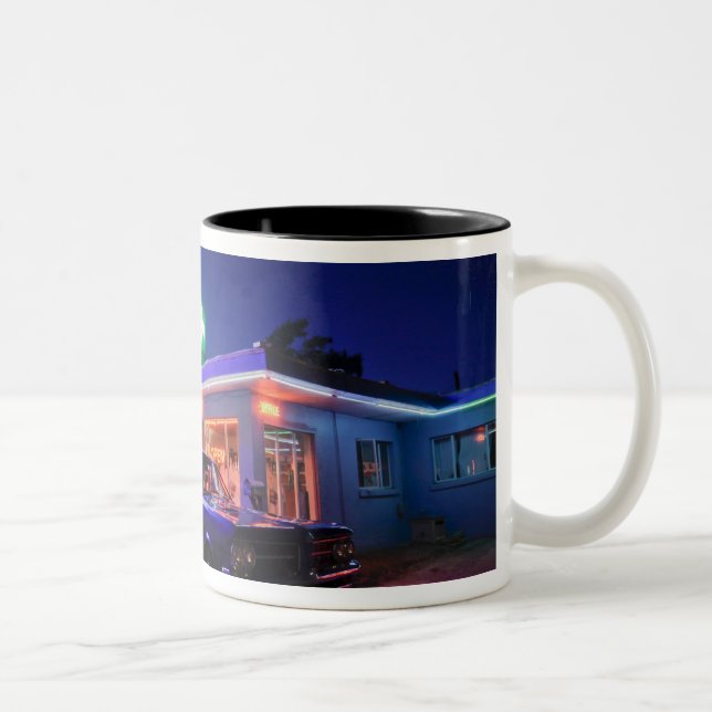 Tasse 2 Couleurs Tucumcari, Nouveau Mexique, Etats-Unis. Itinéraire (Droit)