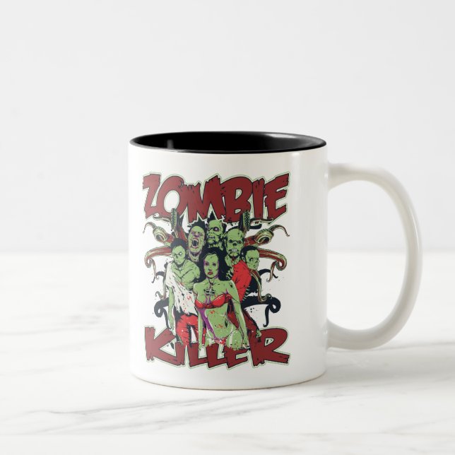 Tasse 2 Couleurs Tueur de zombi (Droit)