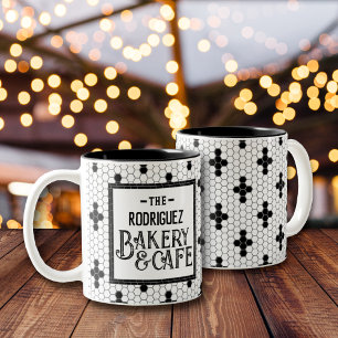 Tasse 2 Couleurs Tuile de bistro Musique personnalisée