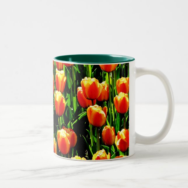 Tasse 2 Couleurs Tulipes de soleil (Droit)
