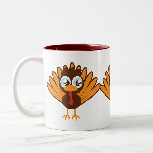 Tasse 2 Couleurs Turquie mignonne (Gauche)