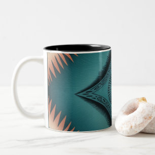 Tasse 2 Couleurs Turquoise Sunburst de Navajo Peach