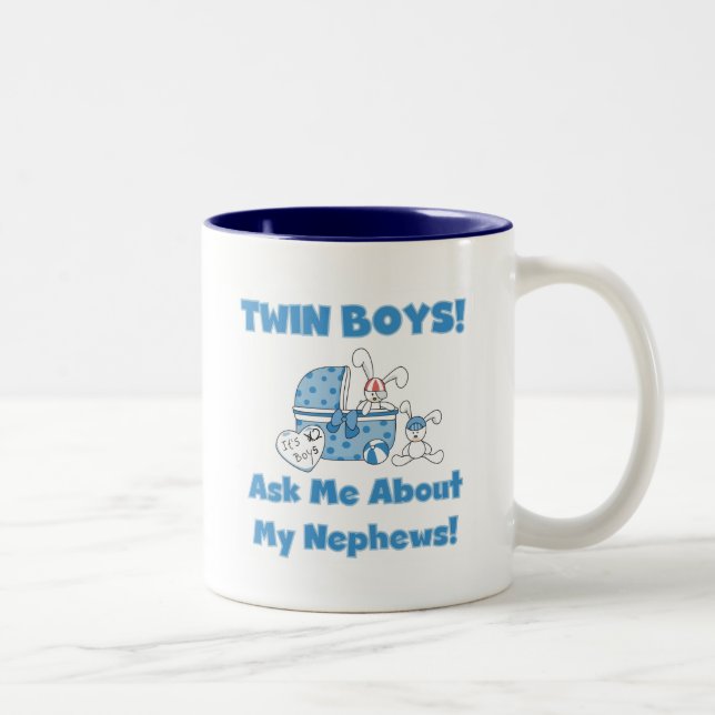 Tasse 2 Couleurs Twin Boys Demandez Mon Nephew (Droit)