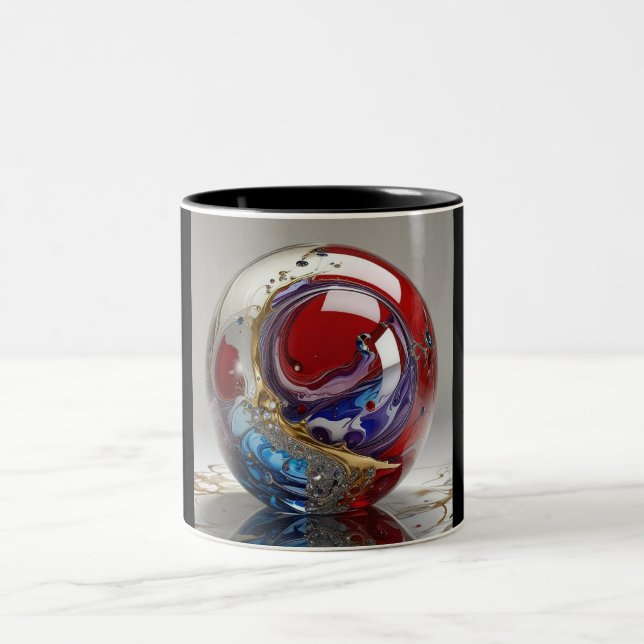 Tasse 2 Couleurs Two-Tone Mug, 11oz  (Marble-3) (Centre)