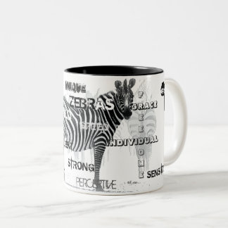 Tasse 2 Couleurs Typographe de Black and White Unique