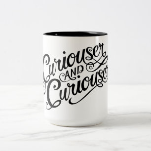 Tasse 2 Couleurs Typographie   Curiouser et Curiouser