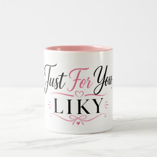 Tasse 2 Couleurs Typographie de Coquette Rose pour sublimation