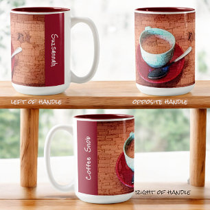 Tasse 2 Couleurs Typographie de la cuillère de coupe Embedded Word
