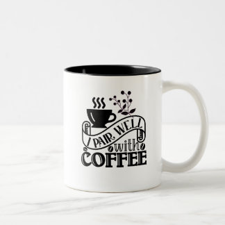 Tasse 2 Couleurs Typographie Drôle Citation De Café