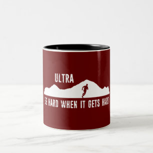 Tasse 2 Couleurs Ultra Running, soyez dur quand il devient dur