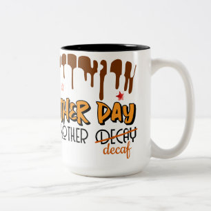 Tasse 2 Couleurs Un autre jour Un nouveau décaf - Coffret d'horloge