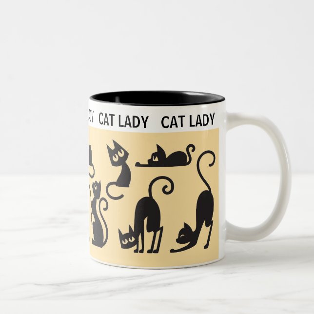 Tasse 2 Couleurs Un cadeau amusant ! Dame de chat parfaite (Droit)