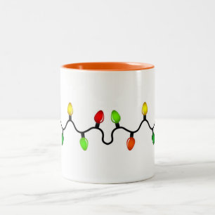 TASSE 2 COULEURS UN "CHRISTMAS LIGHTS MUG" TRÈS SPÉCIAL