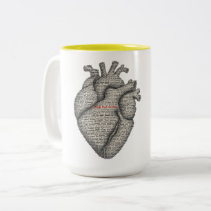 Tasse 2 Couleurs Un cœur plein de mots