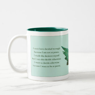 Tasse 2 Couleurs Un Cours En Miracles Gift Mug, Green, Spirituel