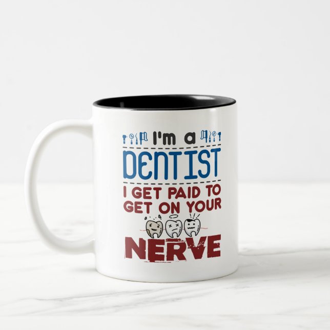 Tasse 2 Couleurs Un dentiste de l'Endodontie payé pour se mettre su (Gauche)