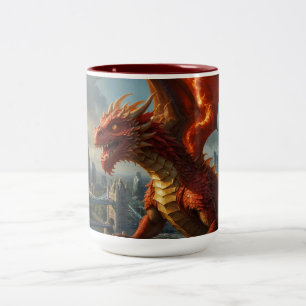 Tasse 2 Couleurs Un dragon gallois rouge terrorisait Londres