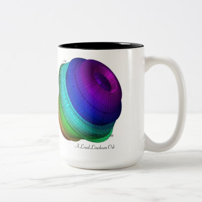 Tasse 2 Couleurs Un globe bruyant de linoléum (Droit)