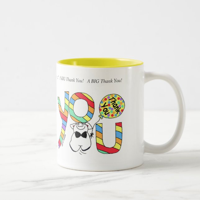 Tasse 2 Couleurs "Un GRAND Merci ! "Tasse (Droit)