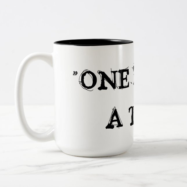 Tasse 2 Couleurs "un jour à la fois"  (Gauche)