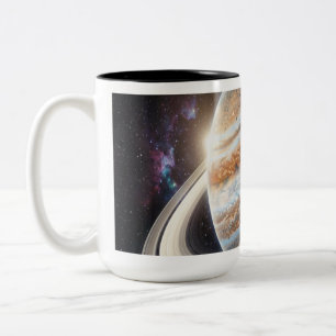 Tasse 2 Couleurs Un Jupiter avec des anneaux