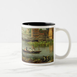 Tasse 2 Couleurs Un paysage de rivière, probablement une vue de l'