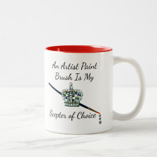 Tasse 2 Couleurs "Un pinceau d'artiste est mon sens du choix" Deux