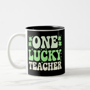 Tasse 2 Couleurs Un professeur chanceux professeur rétro groovy St-