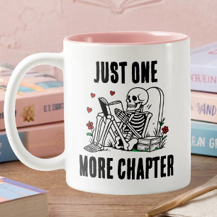 Tasse 2 Couleurs Un seul chapitre de plus Squelette de lecture drôl