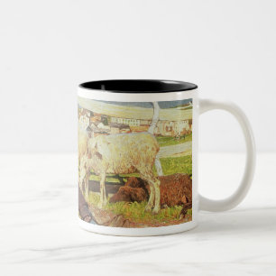 Tasse 2 Couleurs Un tricot de fille, 1888 (huile sur la toile)