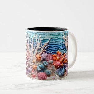 Tasse 2 Couleurs Under the sea Mug, Ocean Vibes Dr Two-Tone Coffee Mug