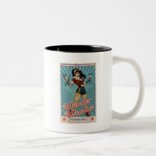 Tasse 2 Couleurs Une femme amazonienne unie Poster vintage