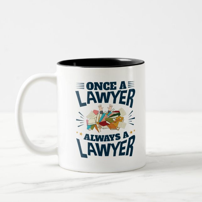 Tasse 2 Couleurs Une fois avocat toujours avocat (Gauche)