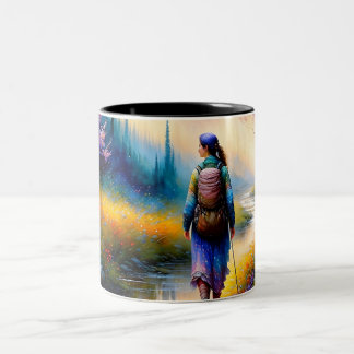 Tasse 2 Couleurs Une marche dans les oeuvres d'art des bois