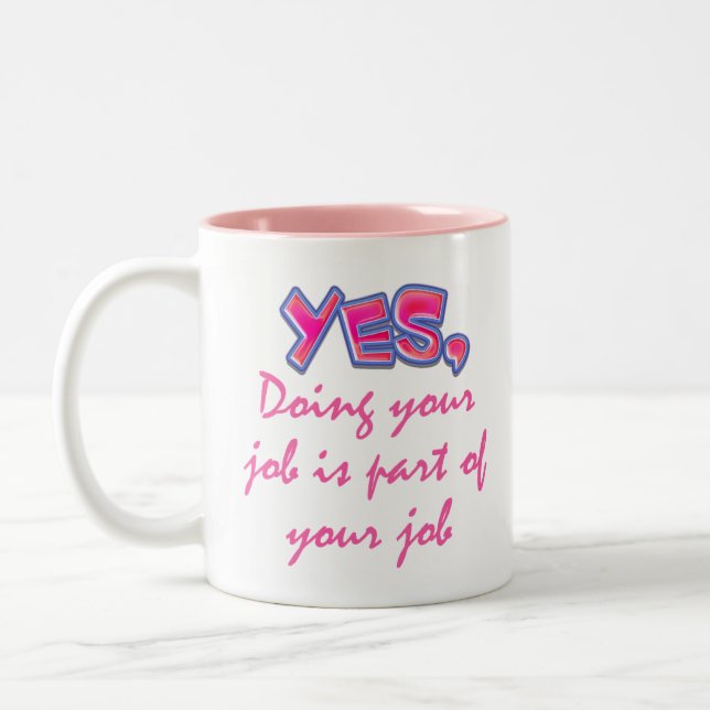 Tasse 2 Couleurs Une partie de votre travail (Gauche)