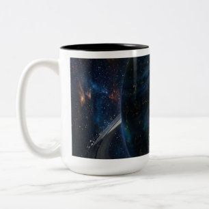Tasse 2 Couleurs Une planète mystérieuse avec des anneaux
