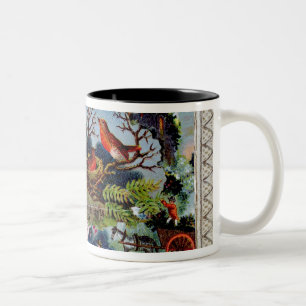 Tasse 2 Couleurs Une salutation de Noël, carte postale victorienne