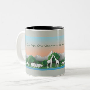 Tasse 2 Couleurs Une vie... Une chance de sauver notre planète !