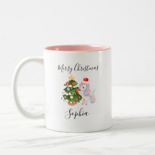 Tasse 2 Couleurs Unicorn Cocoa Magic - Noël personnalisé pour les f
