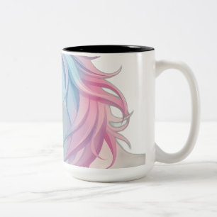 Tasse 2 Couleurs Unicorne d'aquarelle mystique