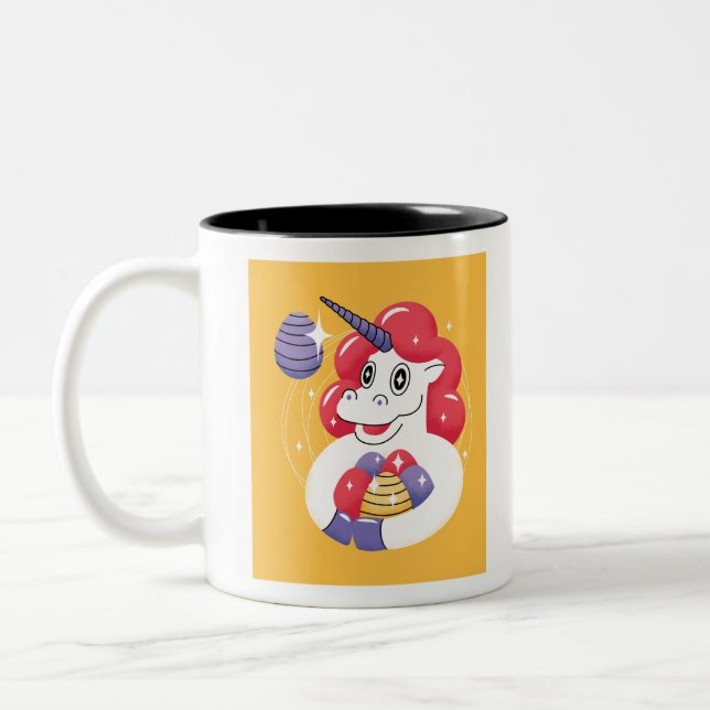 Tasse 2 Couleurs Unicorne de Pâques (Gauche)