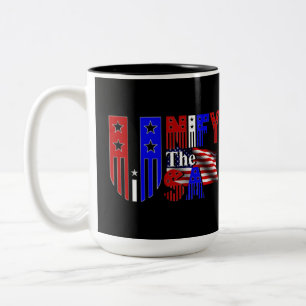 Tasse 2 Couleurs Unifier Le Logo Patriotique Des Etats-Unis