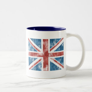 Tasse 2 Couleurs Union Jack usée