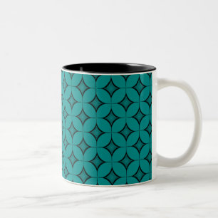 Tasse 2 Couleurs Uptown Retro Mug, Turquoise