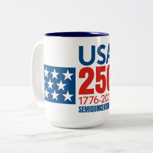 Tasse 2 Couleurs USA 250 - 250e anniversaire de l'Amérique - Étoile