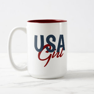Tasse 2 Couleurs USA GIRL American Flag Chaussure haute talon