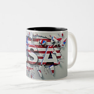 Tasse 2 Couleurs USA Mug, 4th of July Mug, Independence Day