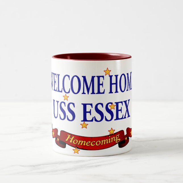 Tasse 2 Couleurs USS Essex à la maison bienvenu (Centre)