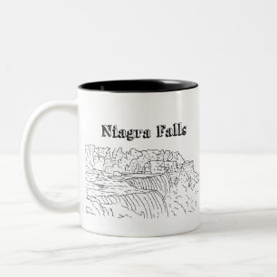 Tasse 2 Couleurs Vacances Niagara Falls Dessin Vacances Art Travel