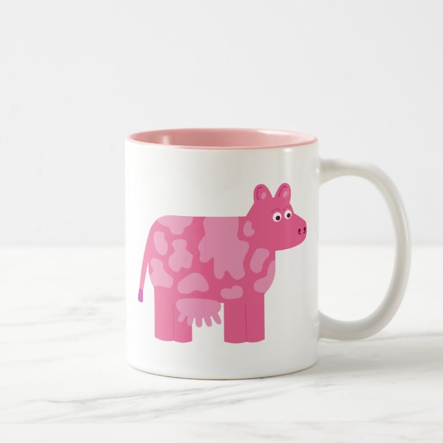 Tasse 2 Couleurs Vache rose (Droit)